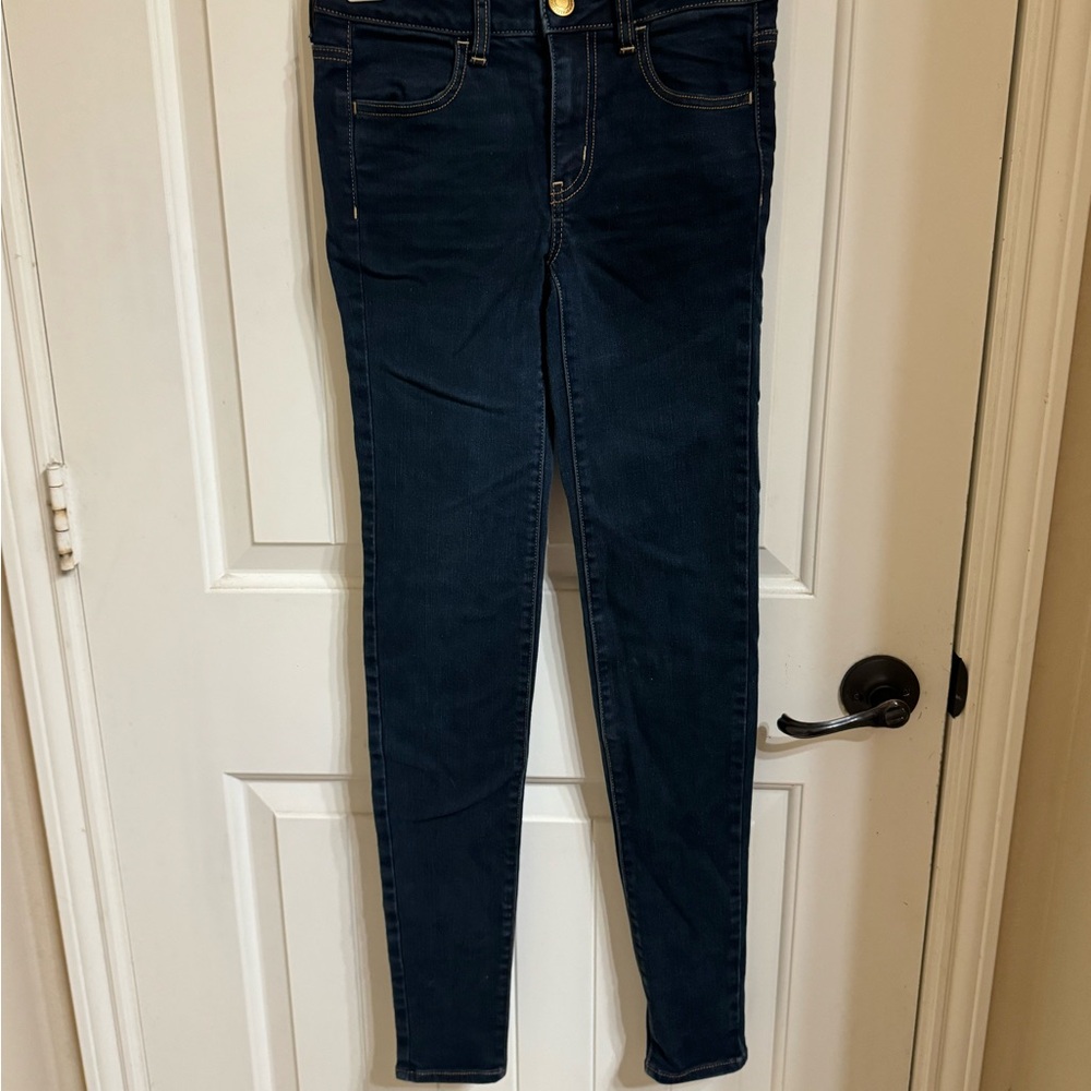 STRETCH | LONG | DARK BLUE | HIGH WAISTED | SKINNY